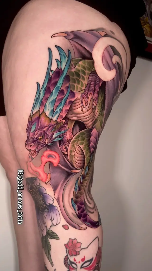 Dragón en brazo
